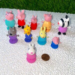 Peppa Pig Character Figures Lot of 10 Pre-owned